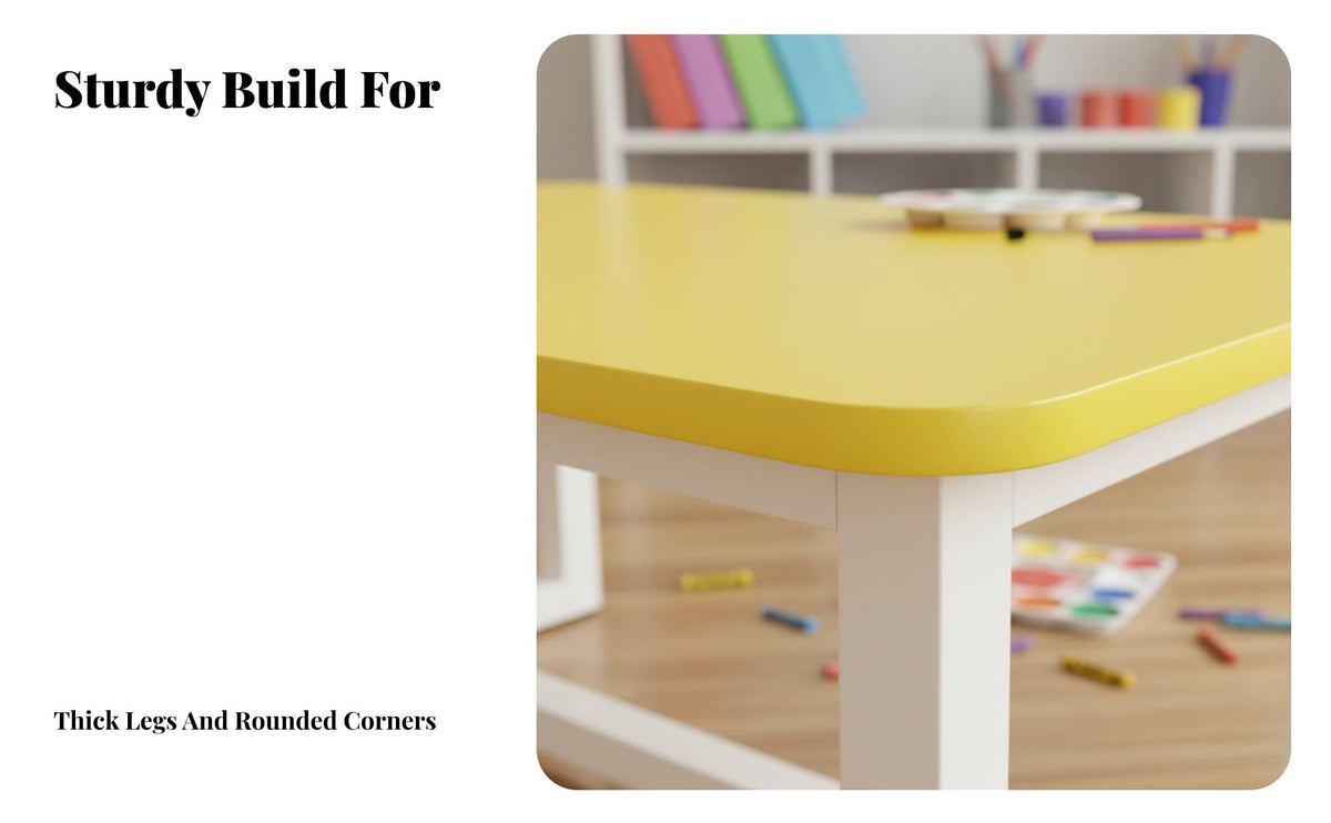 Kindergarten Crafting Desk Rounded Corners children's Drawing Desk Wide Tabletop Preschool Craft Table for Students, Teachers, Playroom, Homework