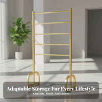 Freestanding Multi-Tier Clothes Rack Large Capacity Garment Stand Space-Saving Display Shelf With Shelves for Boutique Owners, Homeowners, Clothing shop, temporary retail space Shop, changing area, Entryway