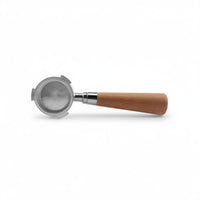 Ergonomic Grip 51mm Bottomless Portafilter Naked Portafilter with Wood Handle for Baristas, Home Kitchen, Cafe