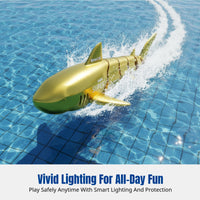 Remote Control Waterproof Rechargeable Underwater Vehicle, Realistic Swaying, High-Speed RC Boat, Kids Toy Gift