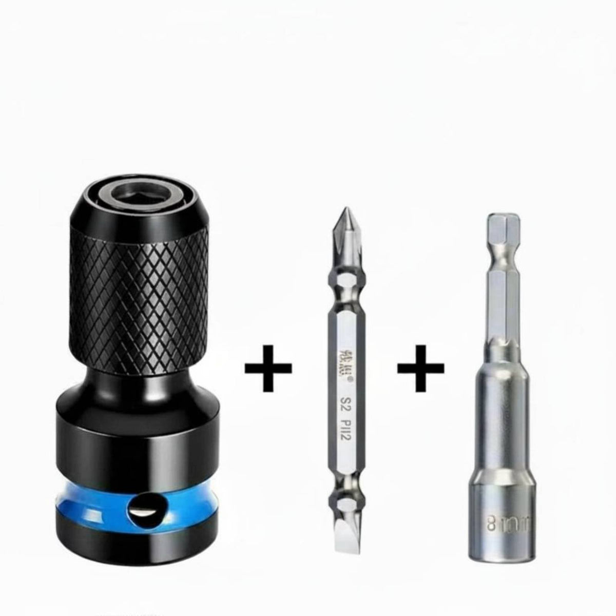Multi-Function 1/2 Inch to 1/4 Inch Hex Adapter Secure Fit Quick Release Adapter Chuck Strong Grip Quick Release Chuck Converter Wear Resistant for Repair, Workshop, Construction