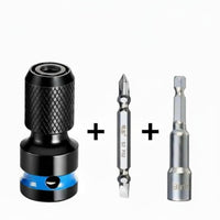 Multi-Function 1/2 Inch to 1/4 Inch Hex Adapter Secure Fit Quick Release Adapter Chuck Strong Grip Quick Release Chuck Converter Wear Resistant for Repair, Workshop, Construction
