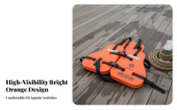 Three-Piece Work Vest CCS Approved Buoyancy Aid Reflective Strips Water Gear for Ship Crews, Fishing, Business Vessels, Recreational Boating