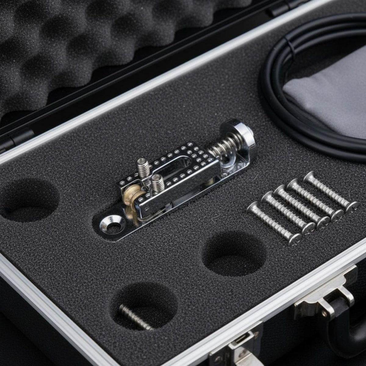 6 Pieces Electric Guitar Rolling Saddles Fully Adjustable Individual Saddle Bridge Individual Bridge Saddle Set High Accuracy