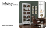 Vintage & design Narrow Hutch Cabinet Freestanding bookshelf Space-Saving Design shelving individual individual Two-Door Cupboard for Book Lovers, Apartment Dwellers, Living Room, Home Office, Bedroom, Hallway