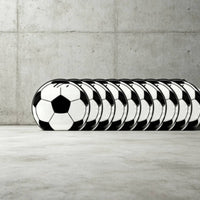 10 Pieces Black-and-White Soccer Party Favor Bag Glossy Soccer Favor Bag