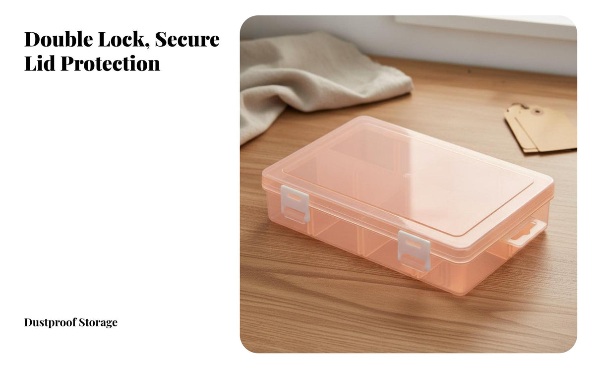 8 Compartment Plastic Organizer Transparent Body 8 Grid Plastic Organizer