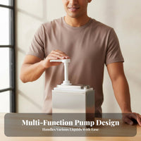 Food Grade Material Sauce Pump Dispenser Precise Dispensing Stainless Steel Lid Sauce Pump Easy to Clean for Chefs, Coffee Shop, Restaurant