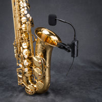 VHF Saxophone Audio Pickup Gooseneck Brass Audio Pickup Portable Clip-Attached Pickup Mic Rechargeable for Saxophonists, Live Performances, Rehearsals