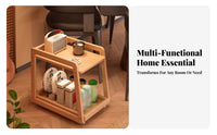 Easy Mobility Sofa Side Cart Vintage Design Wheeled End Table Space Saving Movable End Table Versatile for Office Workers, Homeowners, Living Room, Bedroom, Small Areas, Bathroom