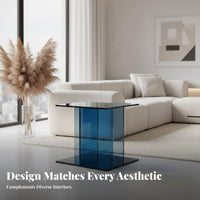 Modern Design periodical Rack Table Minimalist & aesthetic Wavy Acrylic table Multi-Functional Nightstand Transparent Look for Readers, Apartment Dwellers, homeowners, Living Room, Bedroom, Home Office, Study