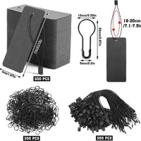 黑色吊牌卡300卡+300吊绳+300别针 （ZLP23051603）
