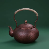 Heat-Resistant Handle Handmade Copper Tea Pot Gift Option Handmade Copper Tea Kettle for Stovetop