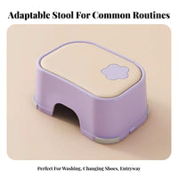 Non-Slip 2-Step Stool Sturdy Construction Two-Level Stepper Long-Lasting children's Furniture Strong Load-Bearing for Toddlers, Parents, Bathroom, Entryway, Potty Training, Nursery