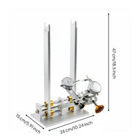 Precise Alignment Two-Wheeler Wheel Truing Stand Twin Gauge Design Bike Rim Truing Tool Adjustable Wheel Calibration Stand Easy to Use for Cyclists, Workshop, Garage