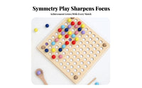 Fine Movement Skills Development Mirror Symmetry Game Hand-Eye Coordination Clip Bead Game Spatial Reasoning for Preschoolers