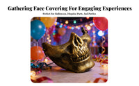 Adjustable Straps Lower Face skeletal face covering Reusable Themed Mexteriorh Cover Breathable Costume Accessory Lightweight for Cosplayers, entertainers, Cyclists, Halloween, fancy dress galas, Cosplay event, exteriordoor pedaling