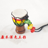 非洲鼓挂件项链挂饰迷你小手鼓云南丽江旅游手工纪念品挂脖吊坠品