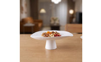 Fruit Bowl Elegant Resin Pedestal Dish Versatile Oval Centerpiece Bowl for Living Room