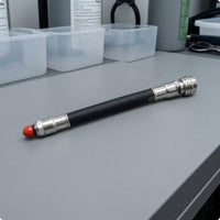 Black Low-Pressure Inflator Hose Rubber Buoyancy Compensator Inflator Hose Flexible Dive Gear Silver Fittings