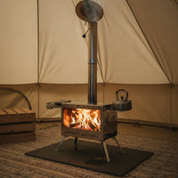 Viewing Window Secondary Combustion Heater Long-Lasting Stainless Steel Wood Heater for Camping