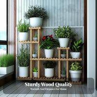 Space Saving Multi-Tier Flower Rack Large Capacity Plant Stand Sturdy Construction Display Shelf Heavy-Duty for Aquarium Hobbyists, Apartment Dwellers, Living Room, Indoor, Balcony, Bedroom
