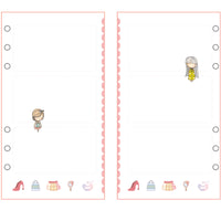 A5/A6 6-Hole Loose Leaf Refill Pages for Notebooks - Cartoon Design, Colorful Inserts for Planners and Diaries