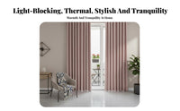 Sun Protection Solid Color Blackout Curtain 99.9% Light Blocking Grommet Top Blackout Panel Modern Design Room Darkening Shade Thickened Material for Day Sleepers, Alternating Schedule Workers, Home Theater Enthusiasts, Bedroom, Balcony, Nursery, Office