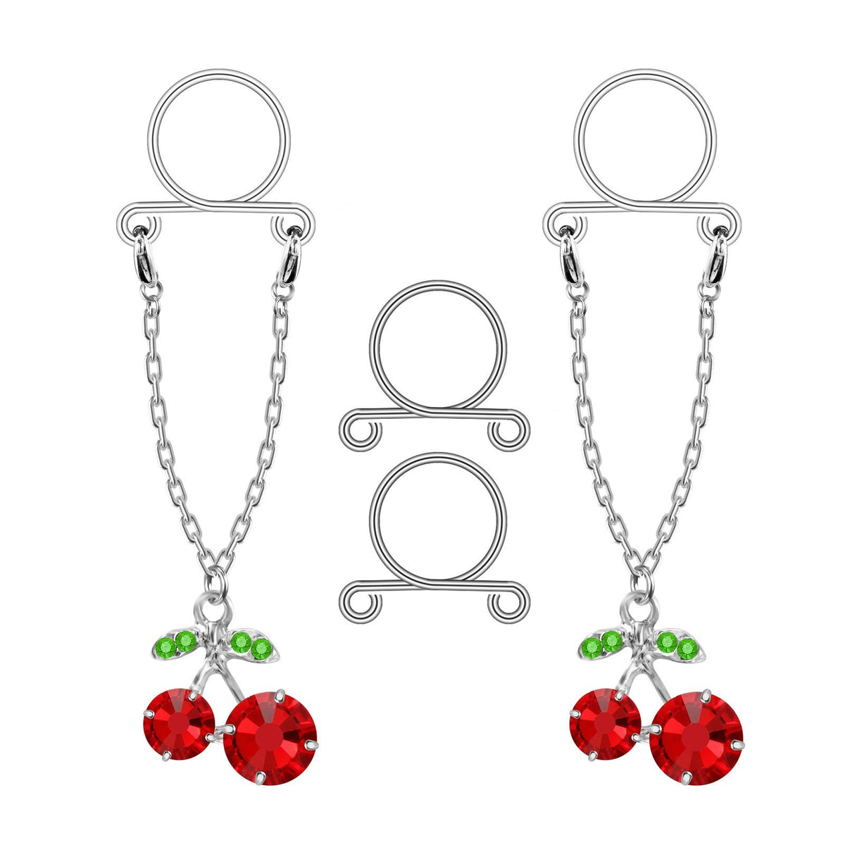 Nipple Hoop Stainless Steel Barbell Dangling for Costumes