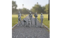 5 Pieces Assorted Poses HO Scale People Painted Resin Miniature Scene Figures for Model Railway