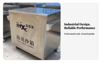 Fire Fighting Sand Container with Wheels Locking Casters Mobile Fire Sandbox Rolling Flood Control Bin for Industrial Workers