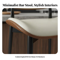 Comfortable Cushion Modern Bar Stool with Back Anti-Scratch Foot Pads Metal Frame High Stool Non-Slip Feet Upholstered Counter Height Chair Easy to Clean for Adults, Homeowners, Couples, Pub, Cafe, Restaurant, Dining Room