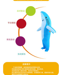 Funny Shark Inflatable Costume for Party, Halloween, One Size