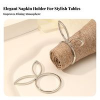 Bunny Napkin Holder Sturdy Alloy Easter Table Napkin Holder Festive Decoration Easter Serviette Buckle for Event Planners, Homemakers, Banquets