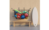 Sturdy Polyester Pool Storage Net Easy to Hang Swimming Pool Mesh Organizer Adjustable Straps for Outdoor