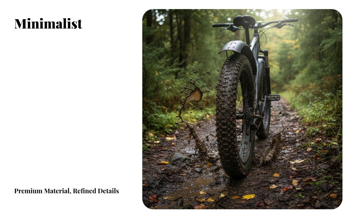 Splash Guard 26 Inch Wide Bike Mudguard Widened Design Wide Tire Mudguard All-Weather Protection for Beach Riding, Muddy Trails, Rainy Days