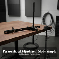 Cowbell Holder Clamp Multi-Instrument Mount Cymbal Stand Accessory Holder Percussion Mounting Bracket Fully Adjustable
