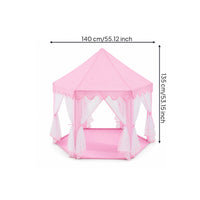 Six-Sided Hexagonal Play Tent Transparent Curtains Princess Play Tent Pointed Roof Toy Shelter Decorative for Children