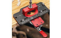Easy Installation 35mm Hinge Drilling Jig Sturdy Metal Body Cabinet Door Drilling Guide Wear Resistant for Carpenters, DIYers, Woodworking
