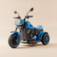 Push-Along Motorcycle Powered Motorcycle with Music 3-Wheel Electric Tricycle for Young Children, Children, Backyard, Park, Playroom