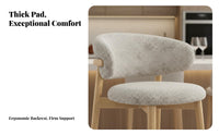 High Stool with Backrest Italian design Bar Chair Modern Minimalist Design Upholstered Seat for Homeowners, Restaurant