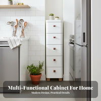 Narrow Storage Organizer Space-Saving Design Narrow Drawer Cabinet Removable Drawers Japanese Design Dresser for Homeowners, Bedroom, Living Room