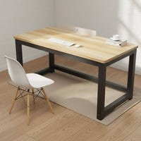 Easy Assembly Modern Minimalist Desk Safe Rounded Corners Simple Study Table Rectangular Office Desk for Students, Bedroom, Dorm Room