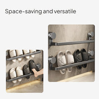 Suction Wall Mounted Slipper Rack Shoe Organizer