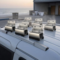 6 Pieces Brushed Silver Roof Rack Bracket 90-Degree Cargo Rack Bracket Threaded Bolts Vehicle Accessory Guard Pads