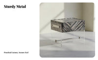Light Luxury light luxury C-Shaped accessoryuated Table Transparent Nightstand Minimalist Design Household Furniture Space-Saving for Apartment Dwellers, Homeowners, telecommuter Workers, Bedroom, Small areas, Living Room, Office