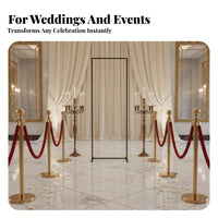 Photography Background Wrought Iron Display Frame Easy to Assemble Rectangular Backdrop Stand Minimalist Design Rectangular Decoration Stand for Picture Station, Reception Area