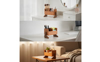 Wooden Cosmetic Storage Organizer Sturdy Wooden Vanity Organizer Makeup Storage Box for Dressing Table