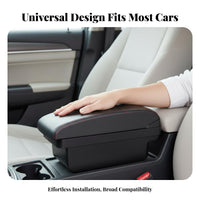 Arm Support Universal Car Armrest Box Long-Lasting Center Console Storage Box Easy Installation for Road Trips