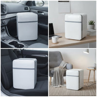 Two-wayUse Compact Mini Fridge Personal Mini Fridge Space-Saving Portable Cooler Thermoelectric for Travelers, Students, Commuters, Car, Dorm Room, Office, Bedroom